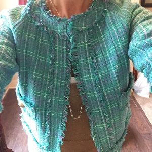 Fringe detail jacket by Laundry By Shelli Segal